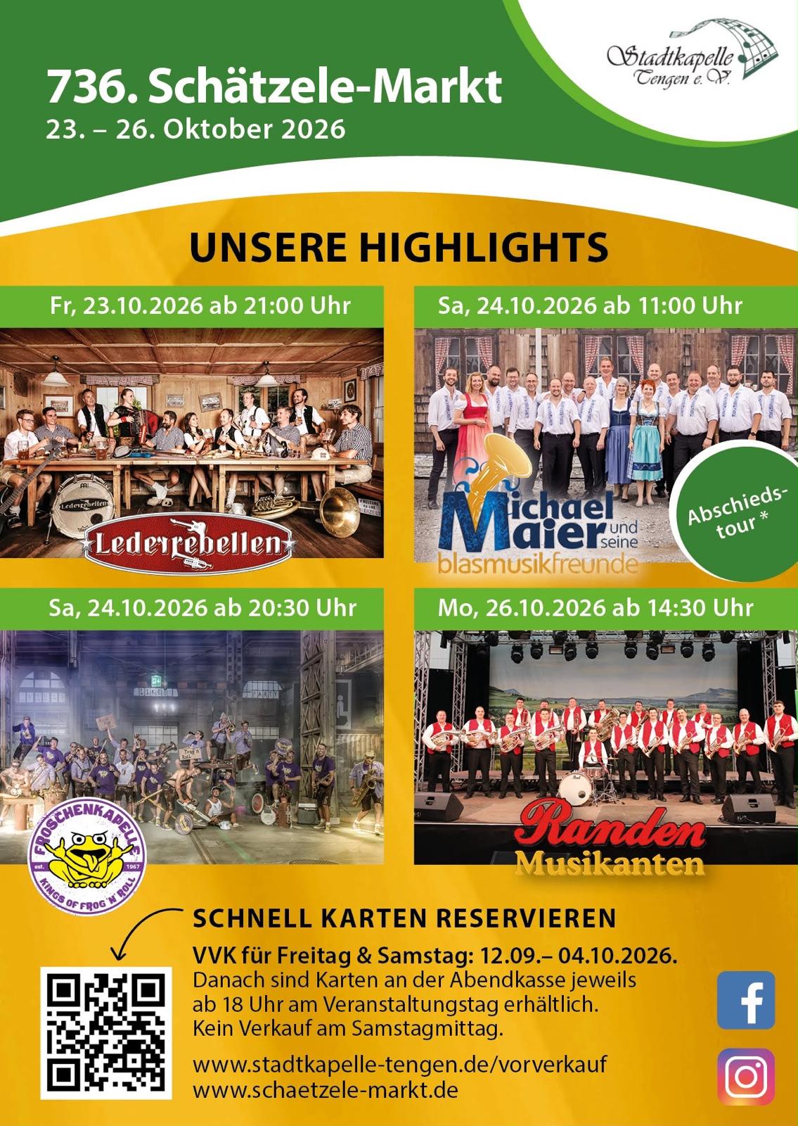 Vorverkauf Schätzele-Markt 2026